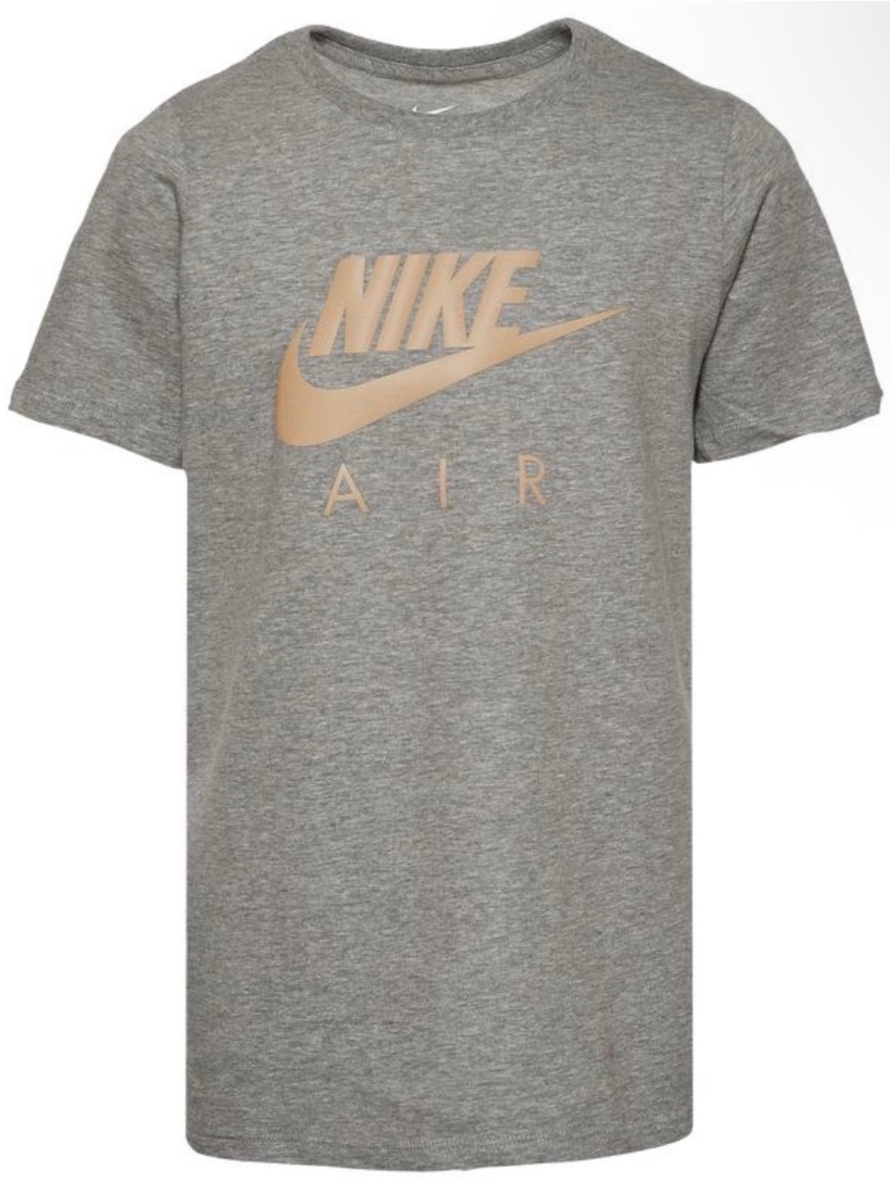 Nike Air Logo Tshirt. Boys’ Grey Gold